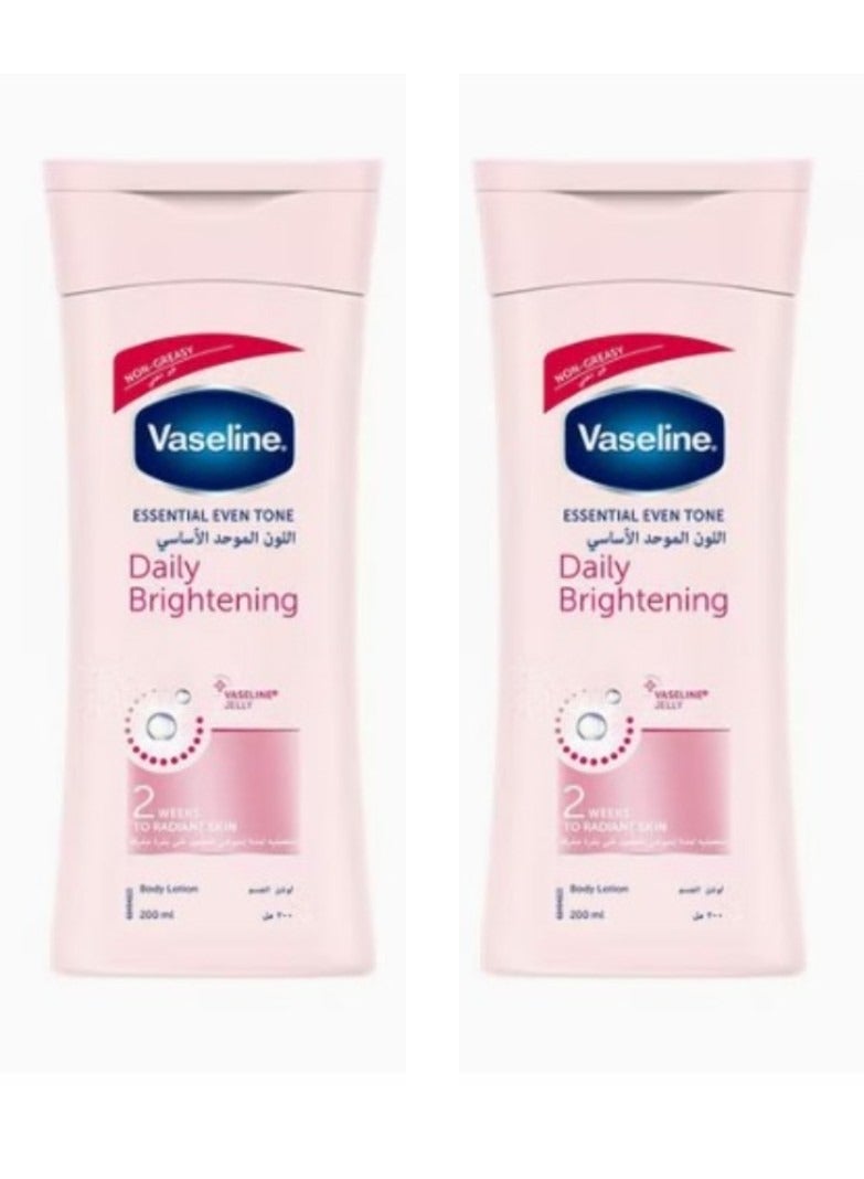 Vaseline Pack Of 2 - Even Tone Body Lotion Pink 200ml - Image 1
